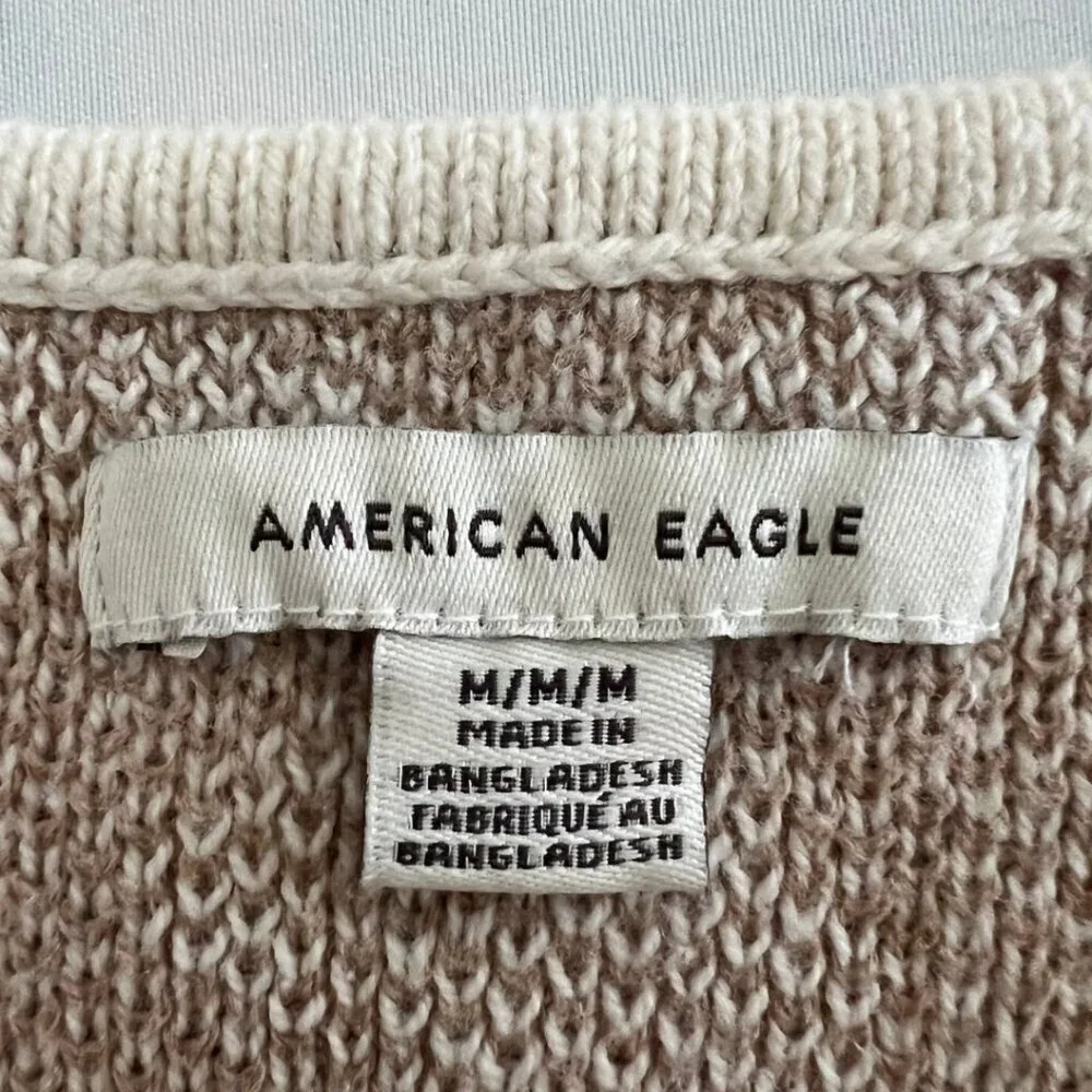 American Eagle Retro Flower Knit Cropped Tank Top - Picture 5 of 6